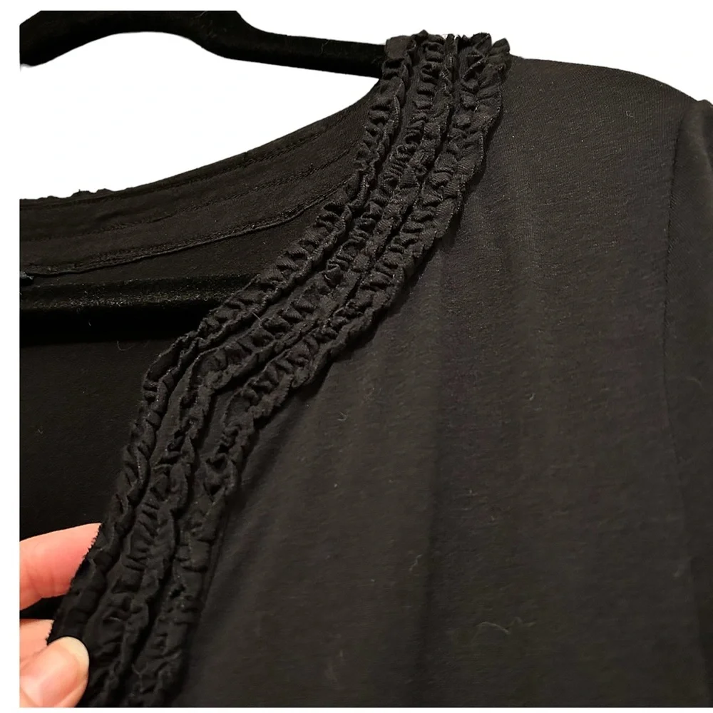 J Crew shift dress with ruffled neckline Size L